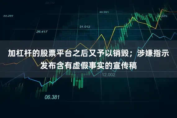 加杠杆的股票平台之后又予以销毁；涉嫌指示发布含有虚假事实的宣传稿